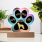 Irish Water Spaniel - Personalized Dog Gotcha Day 7" Acrylic Paw Print Plaque