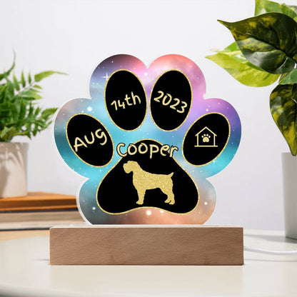 Wirehaired Pointing Griffon - Personalized Dog Gotcha Day 7" Acrylic Paw Print Plaque