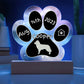 Siberian Husky - Personalized Dog Gotcha Day 7" Acrylic Paw Print Plaque