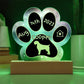 Wirehaired Pointing Griffon - Personalized Dog Gotcha Day 7" Acrylic Paw Print Plaque