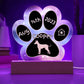Xoloitzcuintli - Personalized Dog Gotcha Day 7" Acrylic Paw Print Plaque
