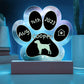 Wirehaired Vizsla - Personalized Dog Gotcha Day 7" Acrylic Paw Print Plaque
