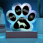 Alaskan Husky  - Personalized Dog Gotcha Day 7" Acrylic Paw Print Plaque