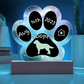 Kuvasz - Personalized Dog Gotcha Day 7" Acrylic Paw Print Plaque