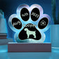 Wirehaired Pointing Griffon - Personalized Dog Gotcha Day 7" Acrylic Paw Print Plaque