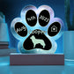 Siberian Husky - Personalized Dog Gotcha Day 7" Acrylic Paw Print Plaque