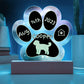 Yorkie Poo - Personalized Dog Gotcha Day 7" Acrylic Paw Print Plaque