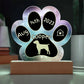 Wirehaired Vizsla - Personalized Dog Gotcha Day 7" Acrylic Paw Print Plaque