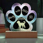 Whoodle - Personalized Dog Gotcha Day 7" Acrylic Paw Print Plaque