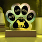 Whoodle - Personalized Dog Gotcha Day 7" Acrylic Paw Print Plaque