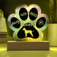 Xoloitzcuintli - Personalized Dog Gotcha Day 7" Acrylic Paw Print Plaque