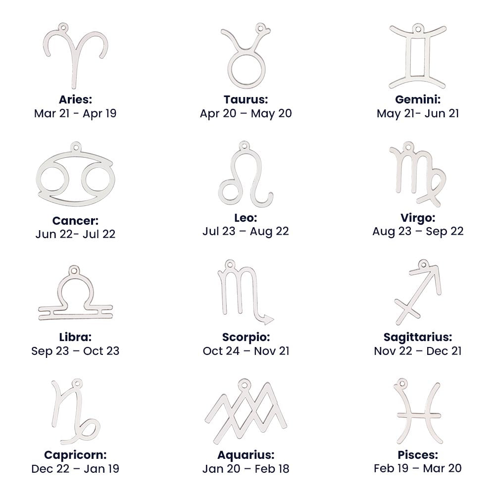 Radiant Zodiac Symbol Necklace - Neon