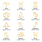 Radiant Zodiac Symbol Necklace - Neon