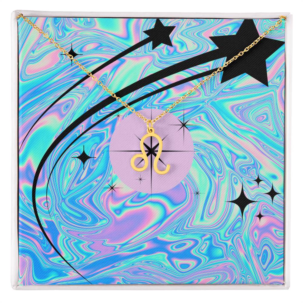 Radiant Zodiac Symbol Necklace - Multicolor