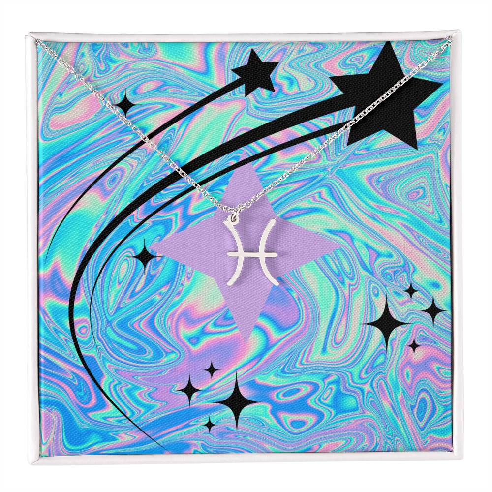 Radiant Zodiac Symbol Necklace - Multicolor