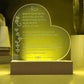 11 inch LED plaque engraved with “Within the Intricate Tapestry of Life” for mental health support.