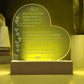 When the darkness of doubt.. Hope Illuminated: Engraved Acrylic Plaque with LED Base - Inspirational Mental Health Gift