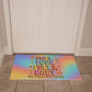 Feel Your Feels, Baby retro 70s welcome mat, self-care entry rug for home or office - MySisterIsASurvivor