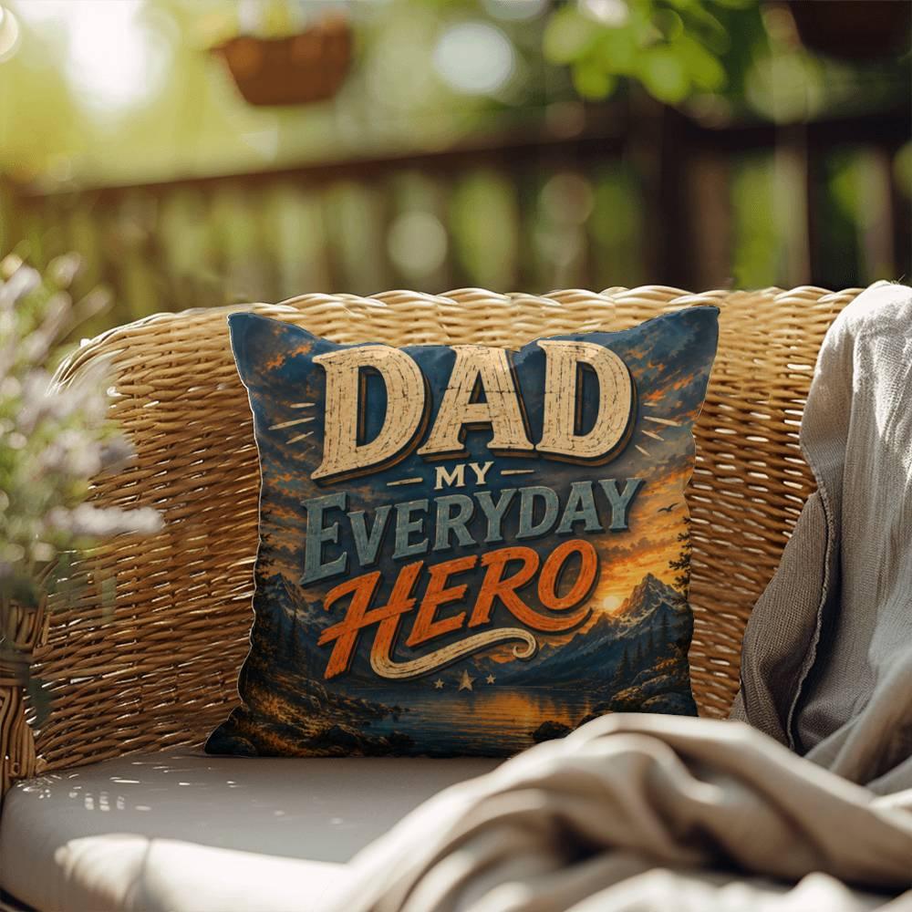 Shop our dad my everyday hero throw pillow featuring the 20" x 20" style option from MySisterIsASurvivor.