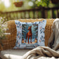 Doberman Red Pillow - Personalized winter dog throw pillow, Doberman home decor, festive accent