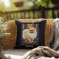 Pomeranian (Cream Sable) Indoor/Outdoor Pillow - Personalized Stained Glass Dog Tribute & Comfort Gift
