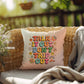 Talk It Out, Don't Trip Out: Indoor/Outdoor Pillow - Groovy Affirmation for Emotional Wellness & Positive Vibes