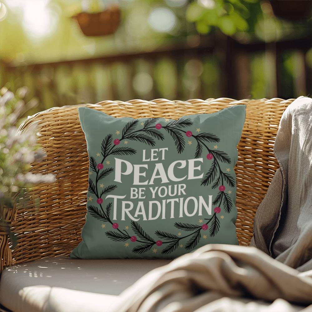 Let Peace Fill Your Heart Throw Pillow - Gentle Christmas décor for serenity and joy