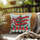 Just Breathe - Even Santa Meditates Throw Pillow - Funny calm Christmas pillow for relaxation