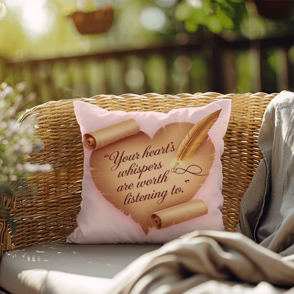 Your Heart's Whispers Are Worth Listening To: Indoor/Outdoor Pillow Self-Care for Relaxation, Mindfulness & Emotional Wellness
