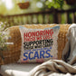 Honoring Those We Lost custom tribute pillow for military remembrance, Memorial Day, and PTSD mental health support
