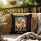 Pomeranian (Orange Sable) Indoor/Outdoor Pillow - Personalized Stained Glass Dog Tribute & Comfort Gift