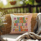 Vibe Check: Healing In Progress: Indoor/Outdoor Pillow - Groovy Affirmation for Emotional Wellness & Positive Vibes
