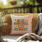 More Compassion, Less Judgement: Indoor/Outdoor Pillow - Groovy Affirmation for Emotional Wellness & Positive Vibes