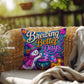 Brewing Better Days Halloween Throw Pillow - Witch Ghost Cauldron Healing Gift