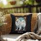 American Eskimo Stained Glass Pillow, personalized home and patio décor for dog lovers