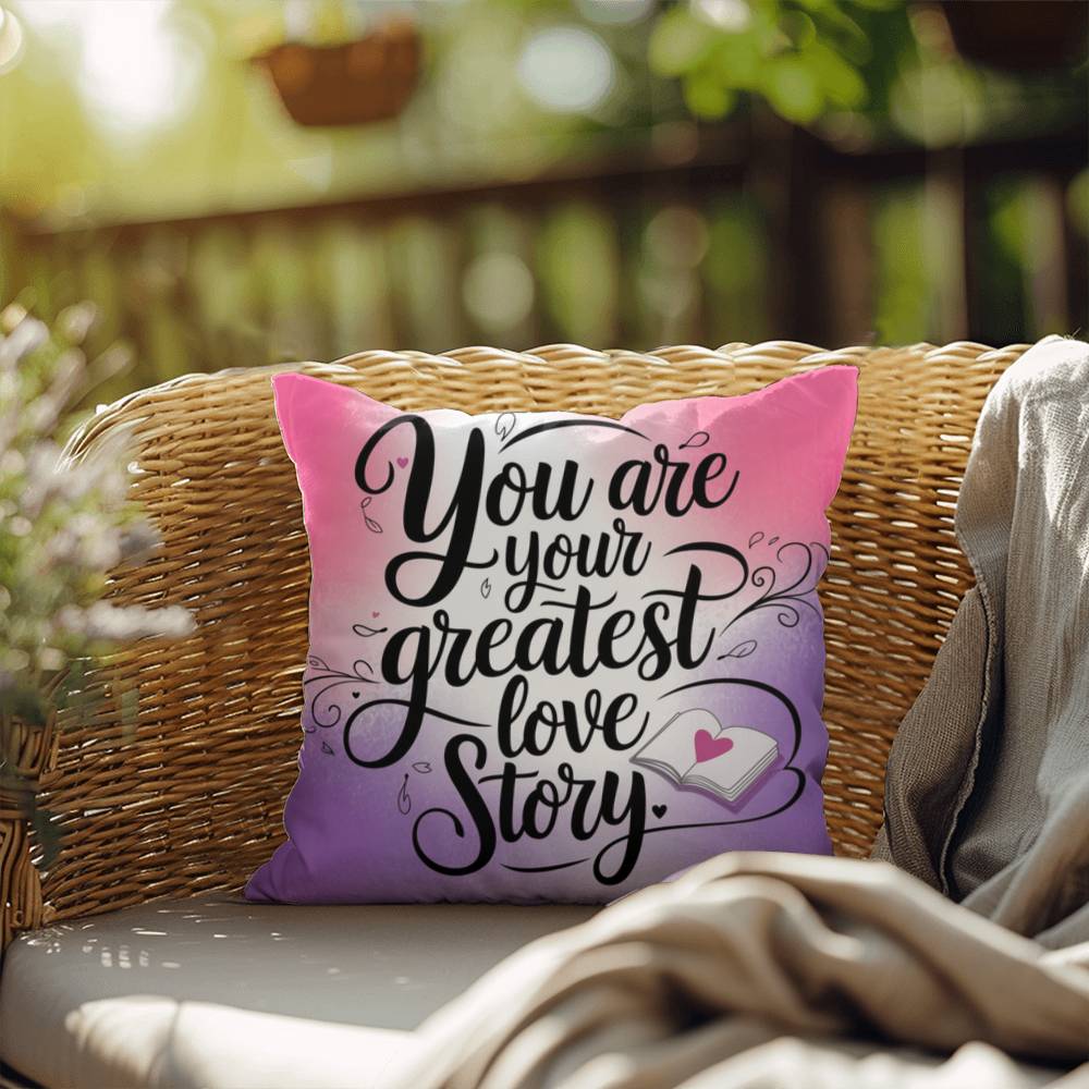 You Are Your Greatest Love Story: Indoor/Outdoor Pillow Self-Care for Relaxation, Mindfulness & Emotional Wellness