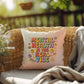 Mental Health Is The Real Vibe: Indoor/Outdoor Pillow - Groovy Affirmation for Emotional Wellness & Positive Vibes
