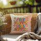 Stay Trippy, Heal Hippie: Indoor/Outdoor Pillow - Groovy Affirmation for Emotional Wellness & Positive Vibes