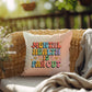 Mental Health Is Far Out: Indoor/Outdoor Pillow - Groovy Affirmation for Emotional Wellness & Positive Vibes