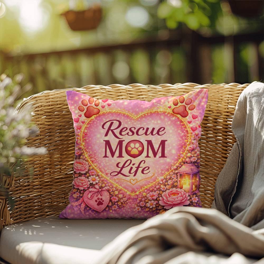 Shop our rescue mom life throw pillow featuring the 20" x 20" style option from MySisterIsASurvivor.