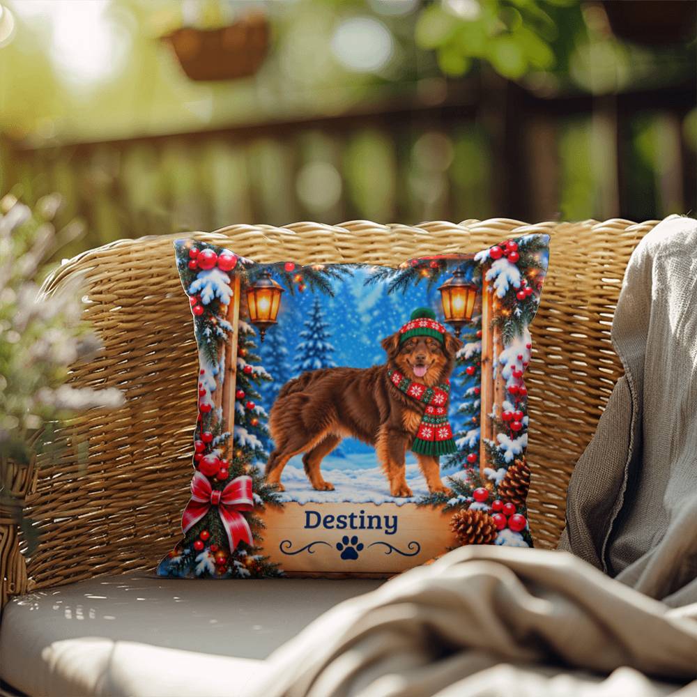 Australian Shepherd (Red & Copper Bi Coat) - Personalized Throw Pillow for a Cozy Dog-Loving Home