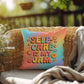 Shop our self care is my jam indoor outdoor pillow featuring the 20" x 20" style option from MySisterIsASurvivor.