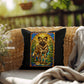Shop our premium african wild dog stained glass style throw pillow from MySisterIsASurvivor.