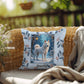 Husky White Pillow - Winter Husky throw pillow, indoor seasonal dog pillow, cozy home accent