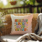 Healing Looks Good On You: Indoor/Outdoor Pillow - Groovy Affirmation for Emotional Wellness & Positive Vibes