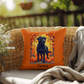 Black Labrador Retriever pillow, personalized indoor outdoor dog cushion for lab lovers - MySisterIsASurvivor