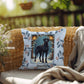 Great Dane Black Pillow - Gentle Giant throw pillow, winter Great Dane home decor, cozy dog accent