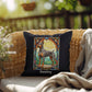 Doberman Pinscher (Fawn [Isabella] & Rust) Indoor/Outdoor Pillow - Personalized Stained Glass Dog Tribute & Comfort Gift