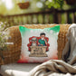I’m on the Naughty List (Man and Dog) Throw Pillow - Funny holiday Christmas décor pillow