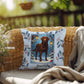 Labrador Retriever Chocolate Pillow - Holiday Labrador pillow, indoor/outdoor dog throw, seasonal accent